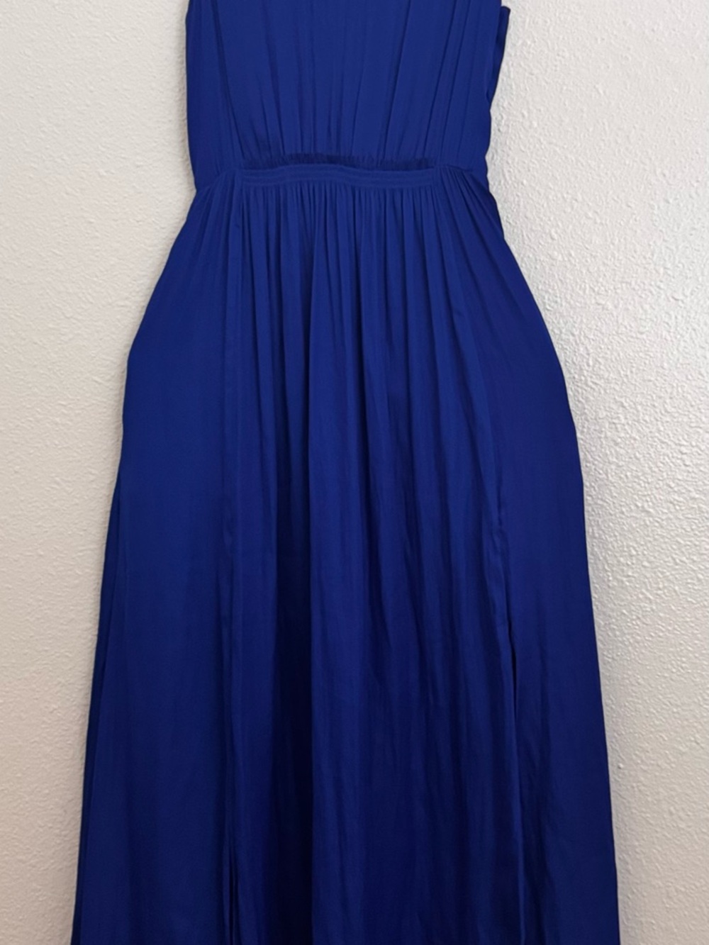 Banana Republic Cobalt Blue Pleated Maxi Dress